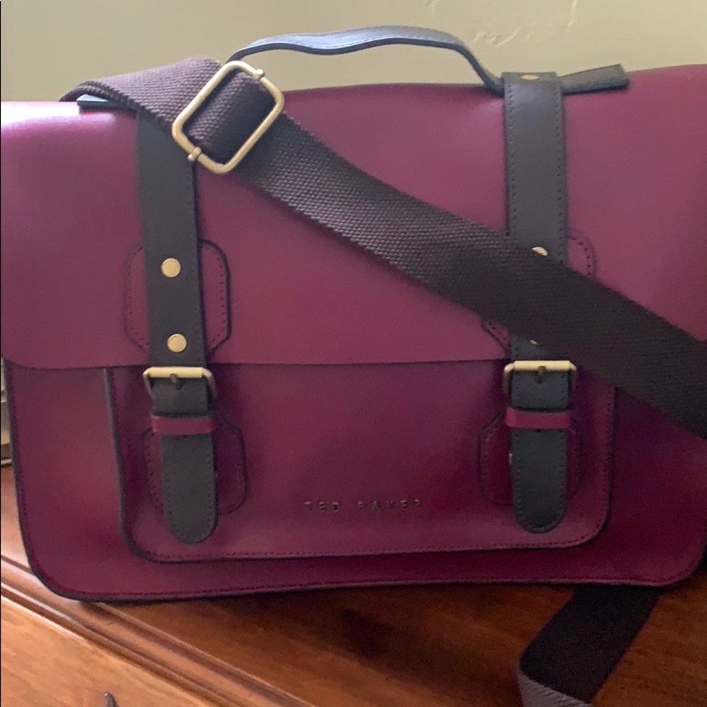 Ted Baker leather document/messenger/laptop bag